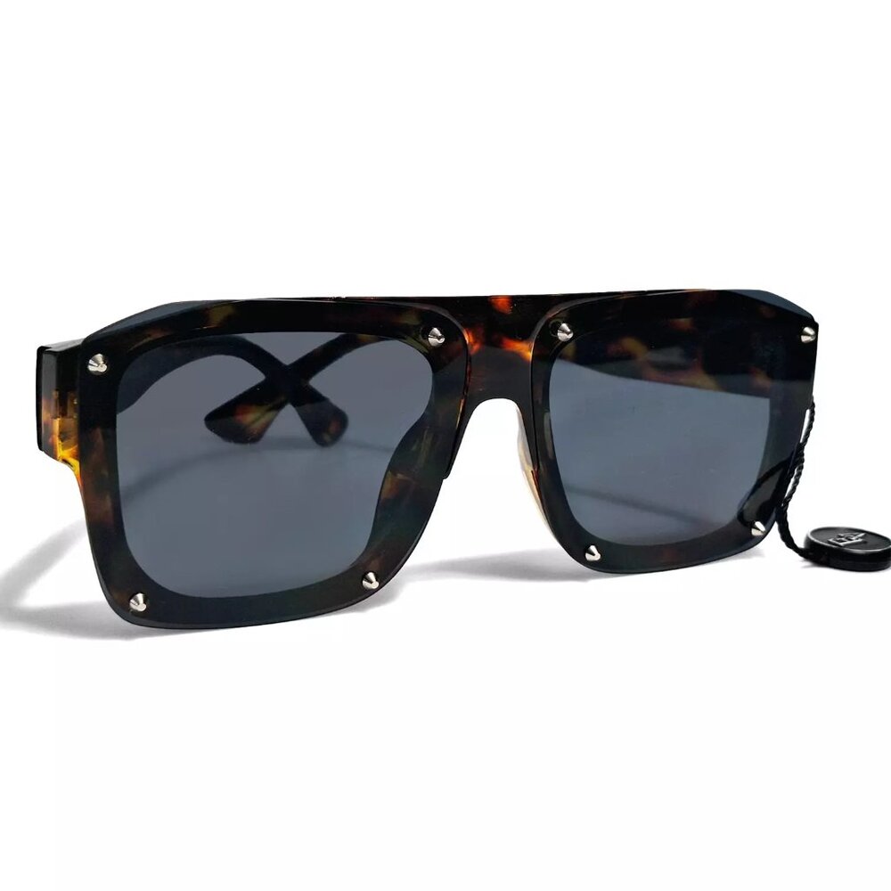 Stylish Rectangular Shield Sunglasses With Havana… - image 5